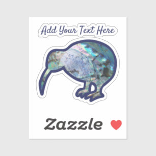 CUSTOM New Zealand Pāua Kiwi Sticker