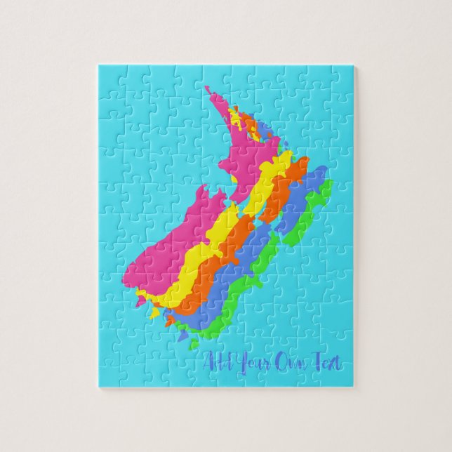 CUSTOM New Zealand Puzzle Bright and Colourful (Vertical)