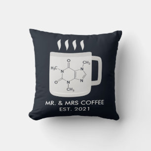 Custom Newly Weds Chemistry Caffeine Lovers Cushion