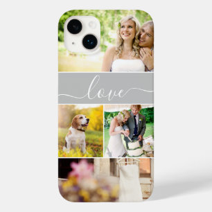 Custom Newlywed Photos Modern love script Case-Mate iPhone 14 Plus Case