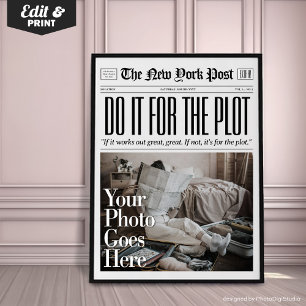 Custom Newspaper Print Do It For The Plot Girl Art