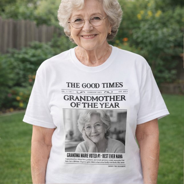 Custom Newspaper Shirt, Grandmother of the Year T-Shirt (Custom Newspaper Shirt, Grandmother of the Year T-Shirt)
