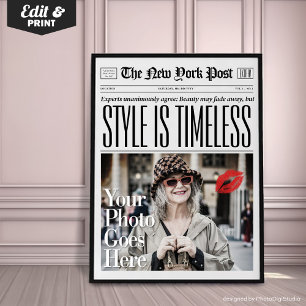 Custom Newspaper Style Is Timeless Trendy Wall Art