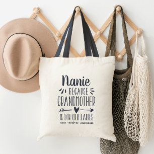 Custom Nickname   Grandmother is For Old Ladies Tote Bag