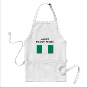 Custom Nigerian Flag White and Green Standard Apron