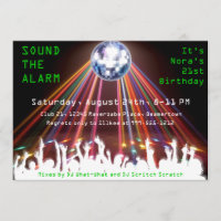 Custom Nightclub Birthday Party Invites