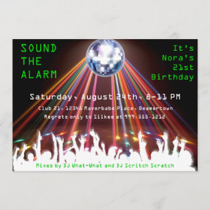 Custom Nightclub Birthday Party Invites