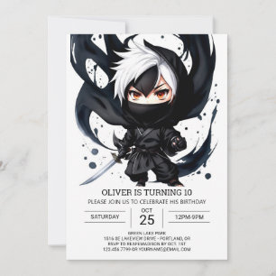 Custom Ninja Adventure Birthday Invitation
