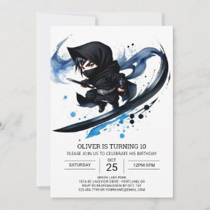 Custom Ninja Adventure Kids' Birthday Invitation