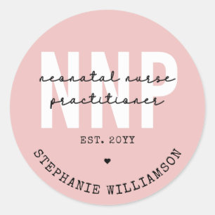Custom NNP Neonatal Nurse Practitioner Classic Round Sticker