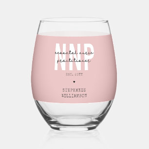 Custom NNP Neonatal Nurse Practitioner Stemless Wine Glass