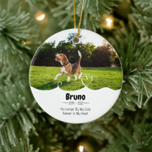 Custom No Longer By My Side, Forever In My Heart Ceramic Tree Decoration