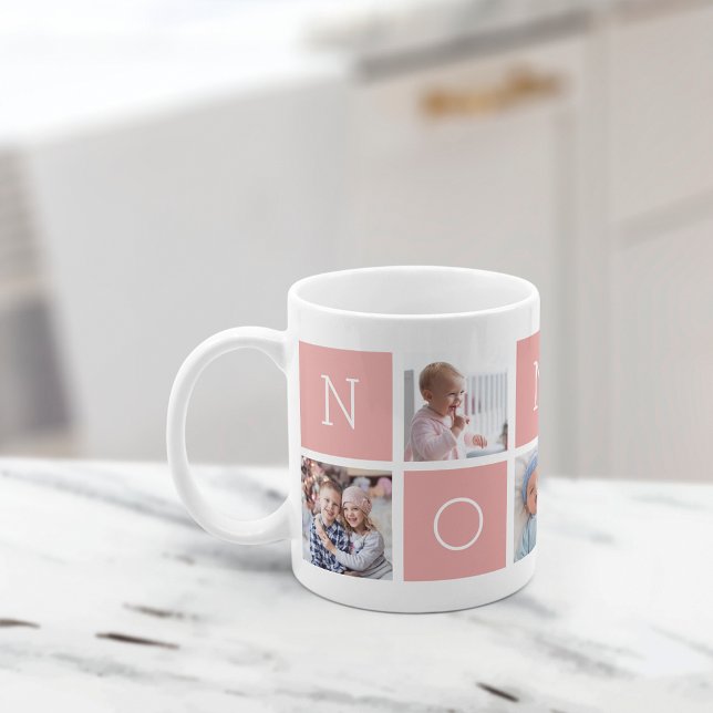 Custom Nonna Grandmother 5 Photo Collage Coffee Mug (Creator Uploaded)