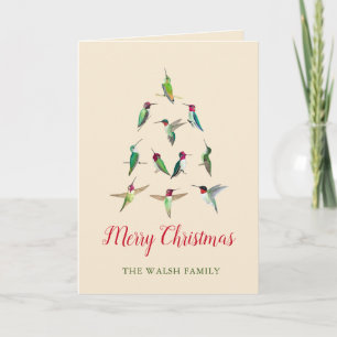 Custom North American Hummingbirds Holiday Card