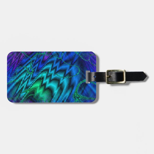 Custom Northern Lights Luggage Tag (Front Horizontal)