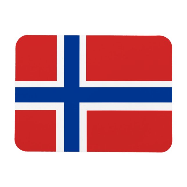 Custom Norwegian Flag (Norske Flagg) Magnet (Horizontal)