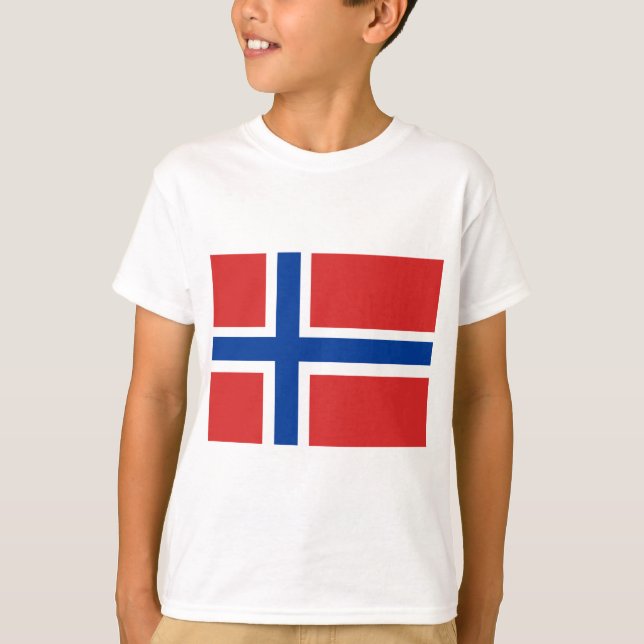 Custom Norwegian Flag (Norske Flagg) T-Shirt (Front)