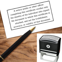 Custom Notary Public Disclaimer Information