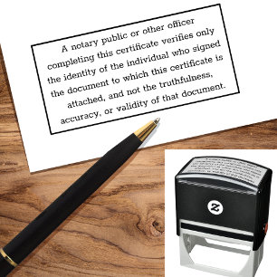 Custom Notary Public Disclaimer Information Self-inking Stamp