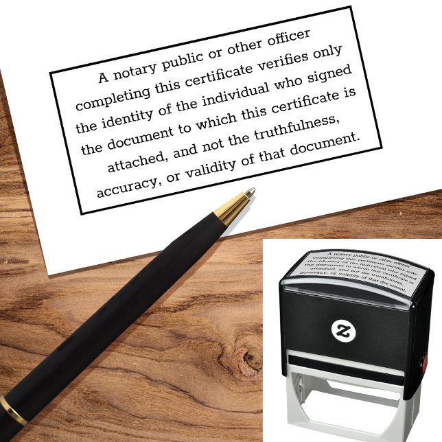 Custom Notary Public Disclaimer Information Self-inking Stamp (Creator Uploaded)