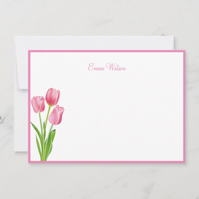 Custom Note Card-Tulips Card (Front)