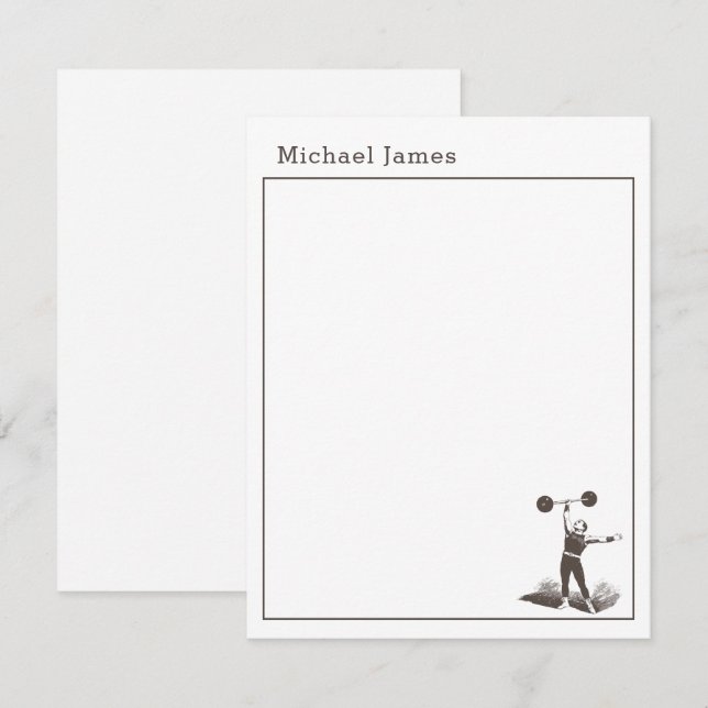 Custom Note Cards for teen boys stationery (Front/Back)