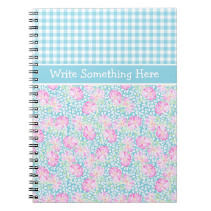 Custom Notebook or Journal: Roses and Butterflies