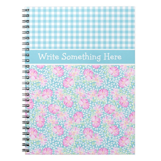 Custom Notebook or Journal: Roses and Butterflies (Front)