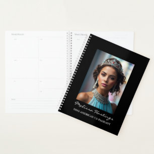 Custom Notebook Pageant Planner Shiny Crown Logo