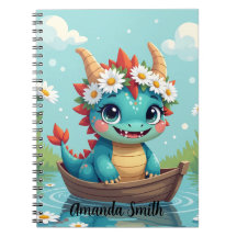 Custom Notebook with Dragon Design Name