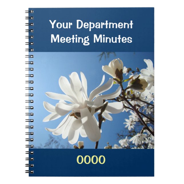 Custom Notebooks Your Dept Meeting Minutes (Front)