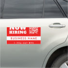 Custom Now Hiring Company QR Code Magnetic Sign