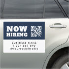 Custom Now Hiring Company QR Code Magnetic Sign