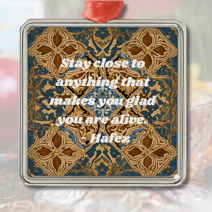 Custom Nowruz Iranian New Year Gift Khatam Art Metal Tree Decoration