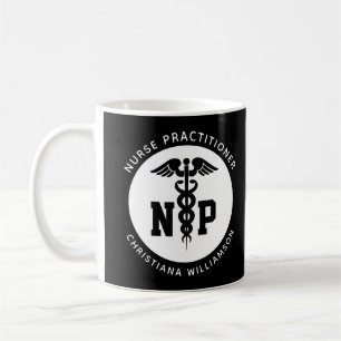 Custom NP Nurse Practitioner Graduation Caduceus Coffee Mug