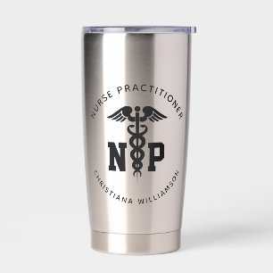 Custom NP Nurse Practitioner Graduation Caduceus Insulated Tumbler