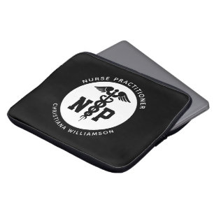 Custom NP Nurse Practitioner Graduation Caduceus Laptop Sleeve