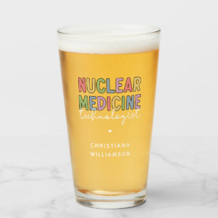 Custom Nuclear Medicine Technologist CNMT Gifts Glass