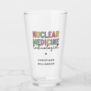 Custom Nuclear Medicine Technologist CNMT Gifts Glass