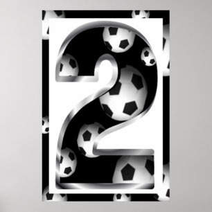 Custom Number 2 Soccer Poster