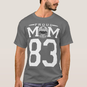Custom Number 83 Proud Football Mum Personalised F T-Shirt