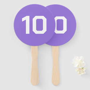 Custom Number Light Purple Event Game Score Hand Fan