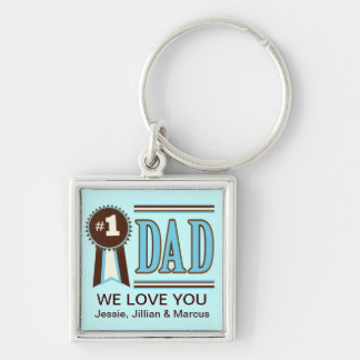 Custom Number One Dad's Father's Day Keychain
