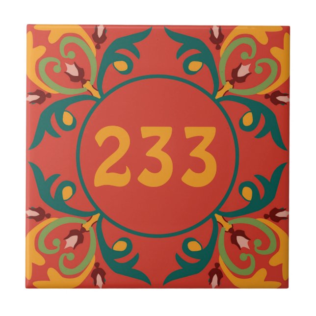 🧡💚💛 Custom number Oriental tiles, Azulejos  Tile (Front)