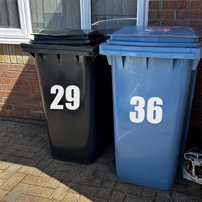 Custom number recycling bin trash street Address (Creator Uploaded)