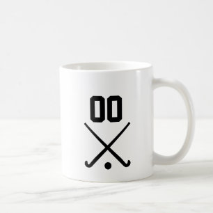 Custom Number Team Field Hockey Coffee Mug
