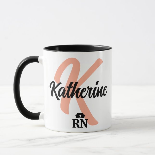 Custom Nurse Buttons & Pins | Personalised Nursing Mug (Left)