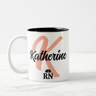 Custom Nurse Buttons & Pins | Personalised Nursing Two-Tone Coffee Mug