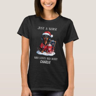 Custom Nurse Doxie Dachshund Lovee T-Shirt