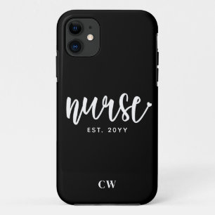 Custom Nurse Est Typography Nurse RN graduation iPhone 11 Case